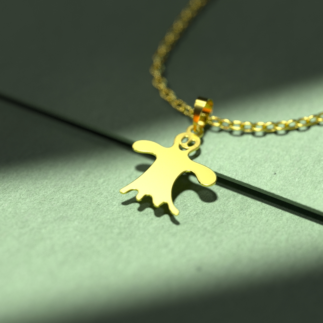 گردنبند طلا 18 عیار زنانه مدوپد مدل هالووین کد G3-1-1262