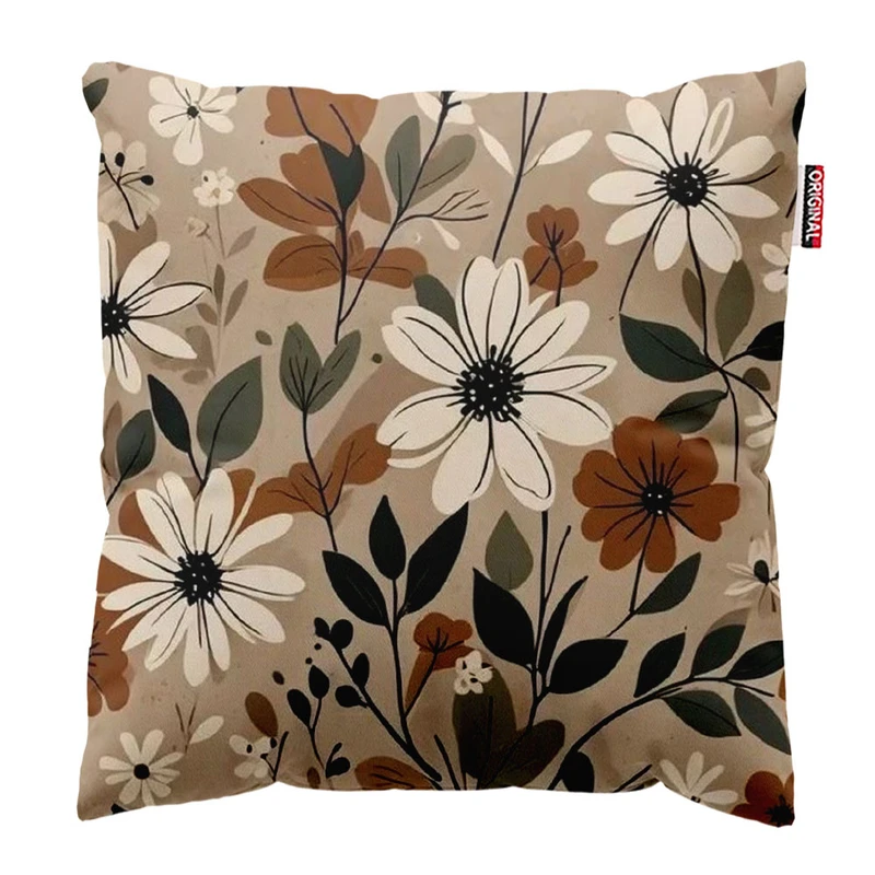 کوسن پاد آفرین طرح گل کد 3304 سایز 40*40 سانتی متر