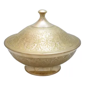 شکلات خوری برنجی مدل درب دار کد s16