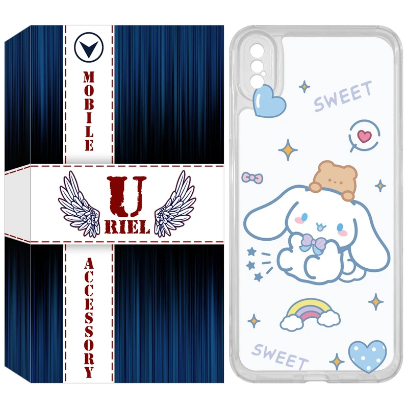 کاور یوریل مدل Clear کد 24 طرح خرگوش بامزه مناسب برای گوشی موبایل اپل iPhone XS Max