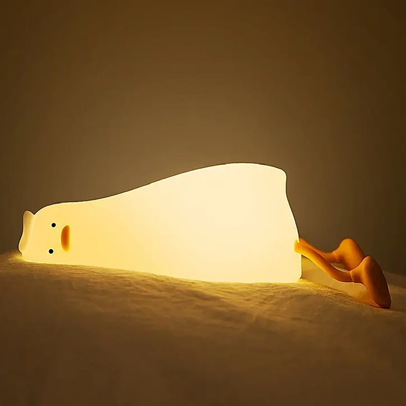 چراغ خواب کودک مدل سیلیکونی طرح اردک خسته