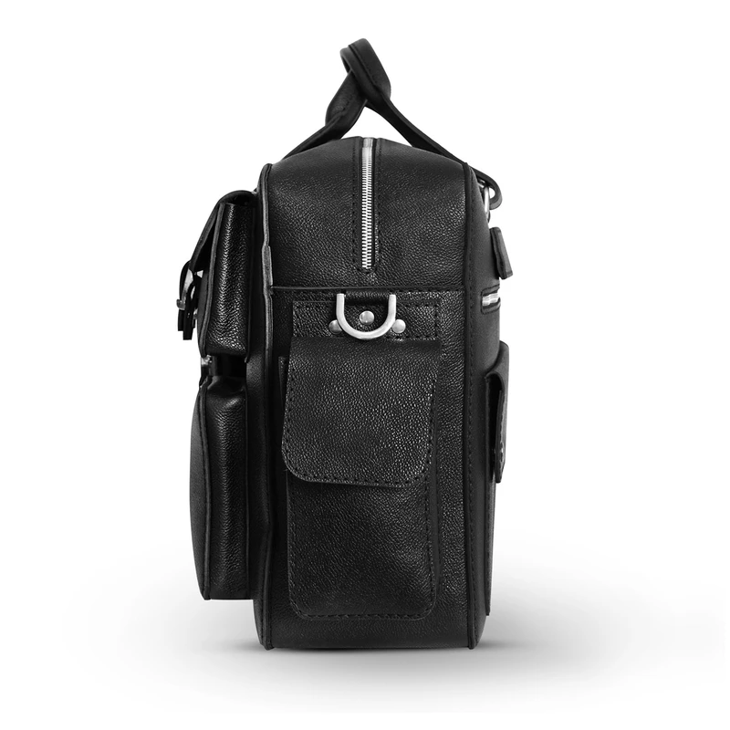 عکس شماره 5 : ساک مسافرتی مردانه چرم نیاوران مدل پابلو دستدوز فلوتر