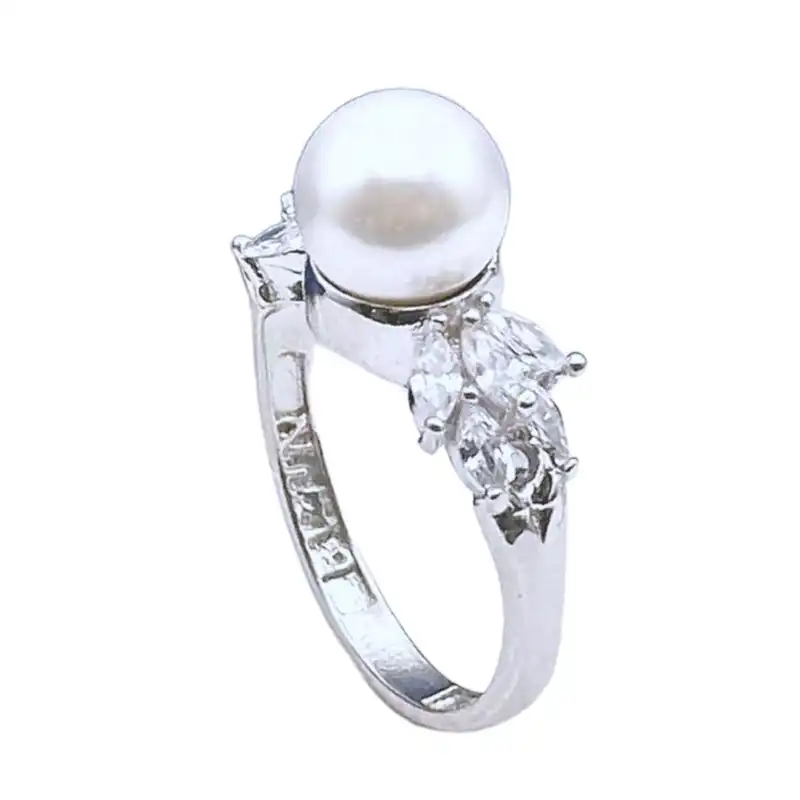 انگشتر نقره زنانه مدل مروارید