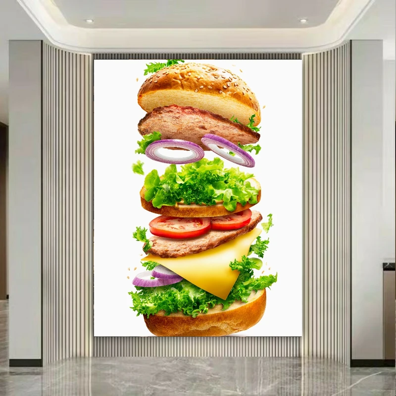 تابلو بوم طرح مخمل همبرگر مدل معلق کد FP104872