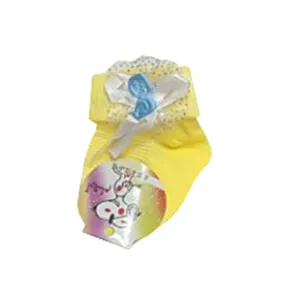 جوراب نوزادی مدل آرشام کد 005 رنگ لیمویی