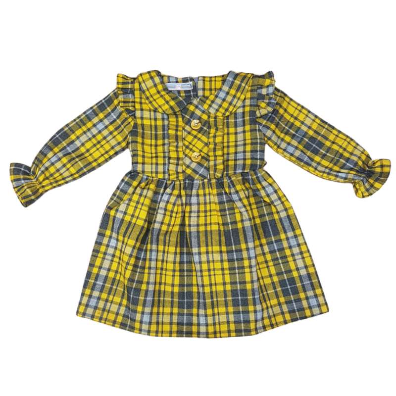 پیراهن دخترانه مدل  خورشید کد 197 رنگ زرد