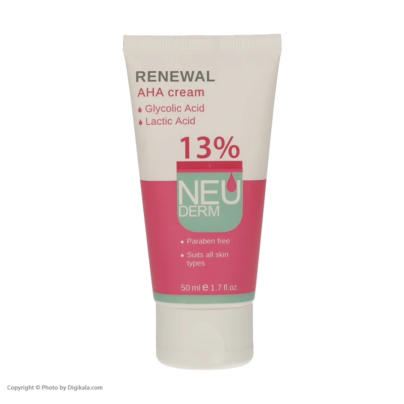 عکس شماره 8 : کرم لایه بردار نئودرم مدل renewal aha 13 درصد حجم 50 میلی لیتر