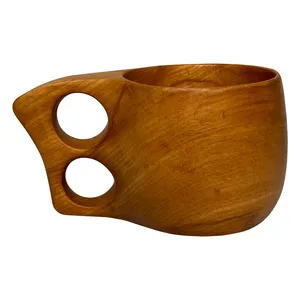 لیوان چوبی مدل کوکسا چوب راش کد SR01