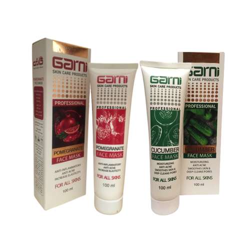 ماسک صورت گارنی مدل انار حجم 100 میلی لیتر به همراه ماسک صورت گارنی مدل خیار 
