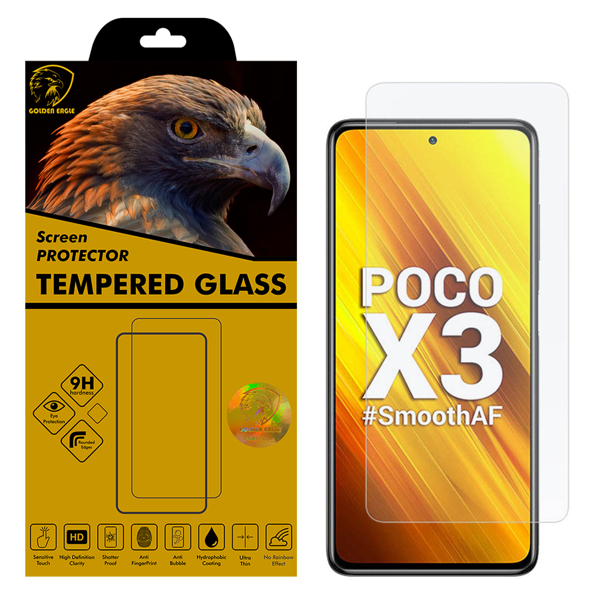 محافظ صفحه نمایش گلدن ایگل مدل GLC-X1 مناسب برای گوشی موبایل شیایومی Poco X3