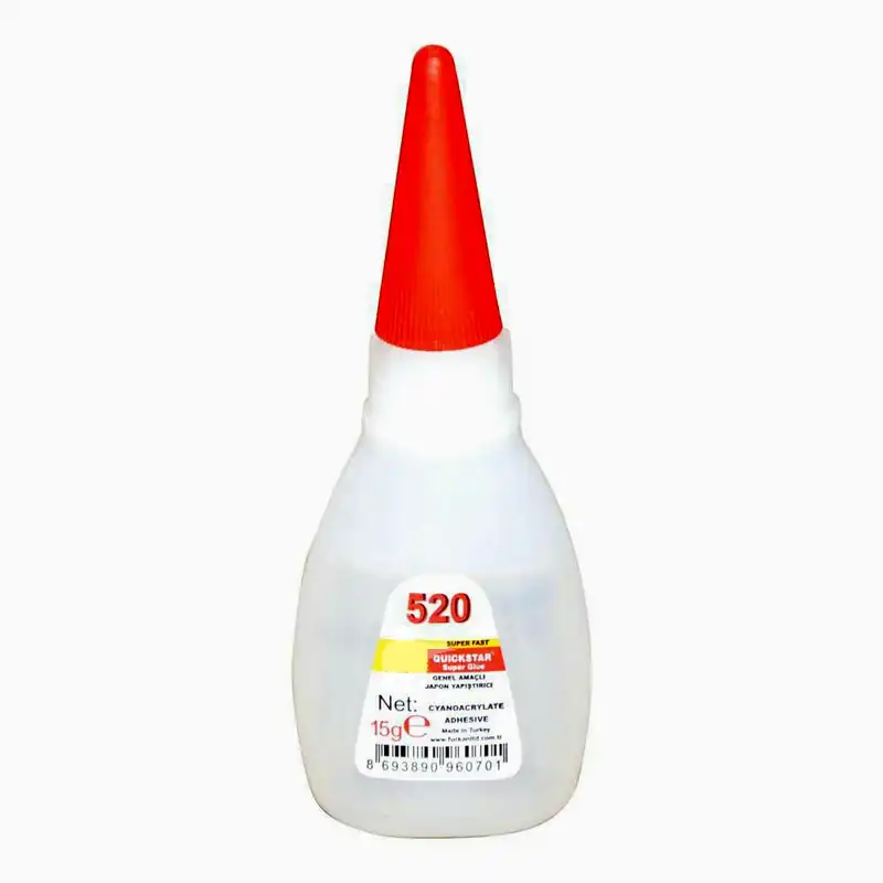 چسب قطره ای کوییک استار مدل 520 وزن 15 گرم بسته هشت عددی