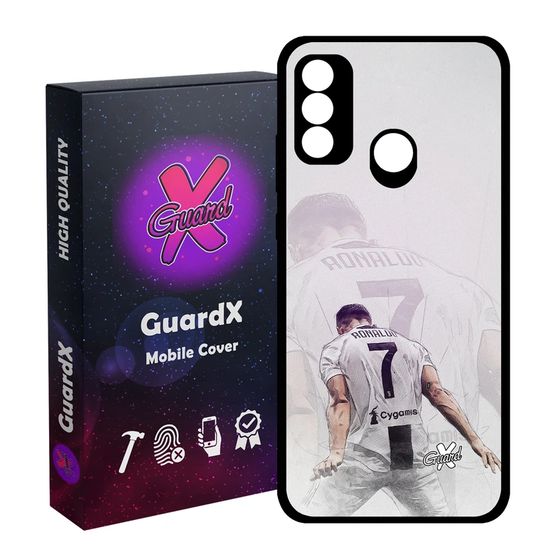 کاور گارد ایکس طرح CR7 مدل Glass10189 مناسب برای گوشی موبایل هوآوی P Smart 2020