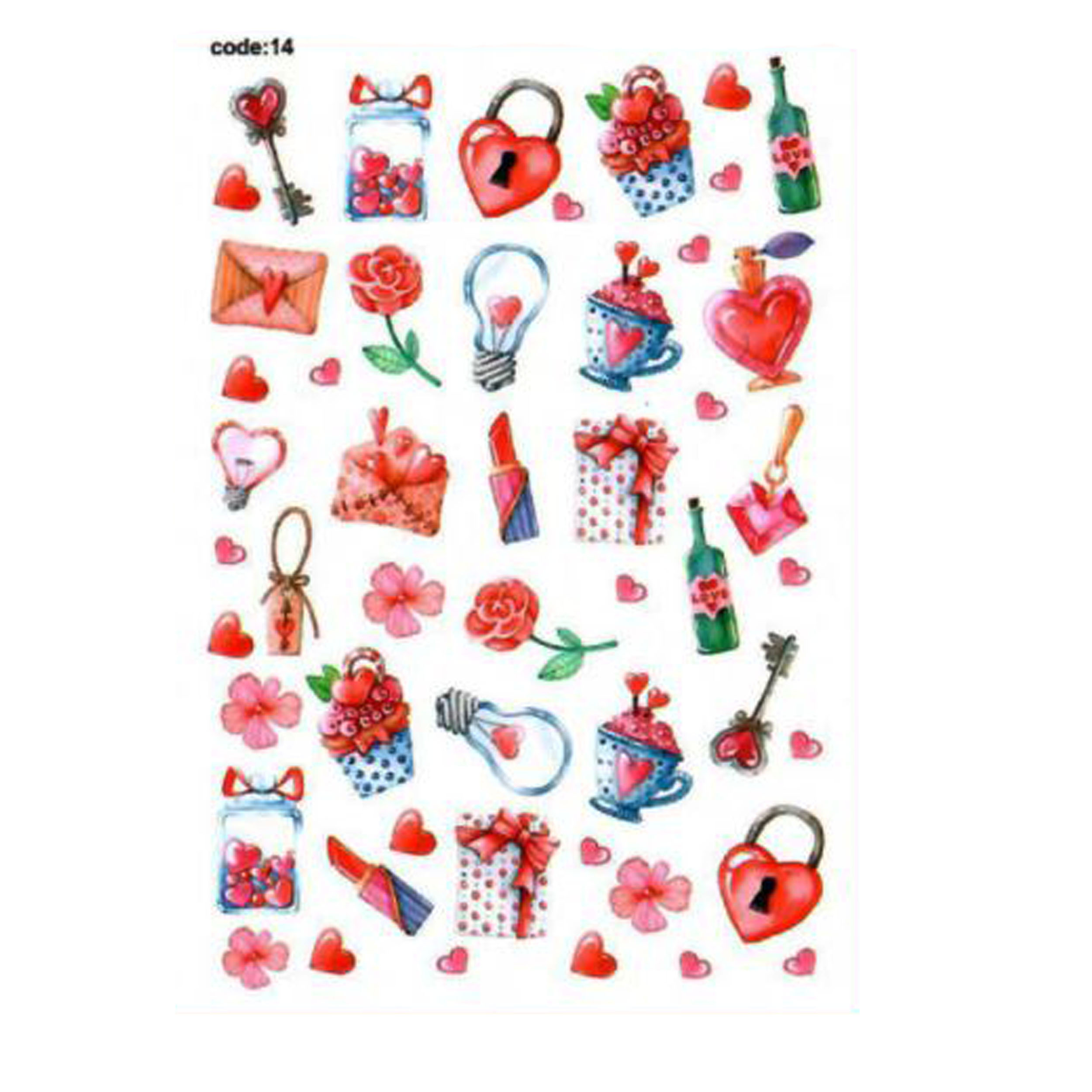 برچسب لنز ناخن کد 14