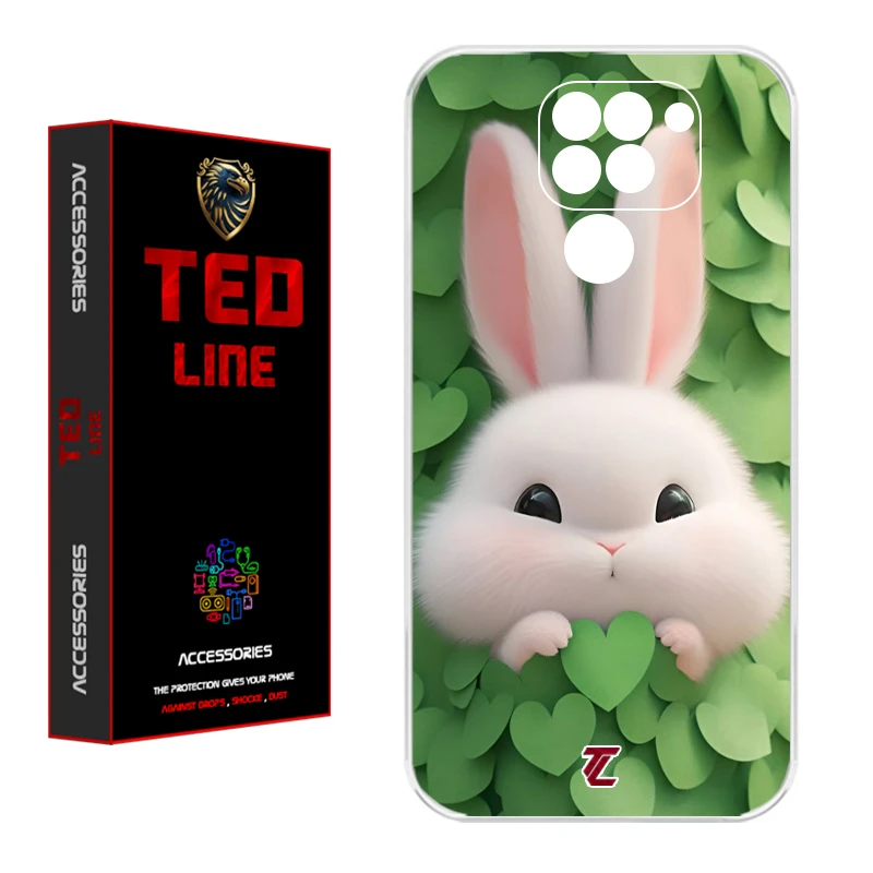 کاور تد لاین طرح خرگوش پشمالو 1109 مناسب برای گوشی موبایل شیائومی Redmi Note 9