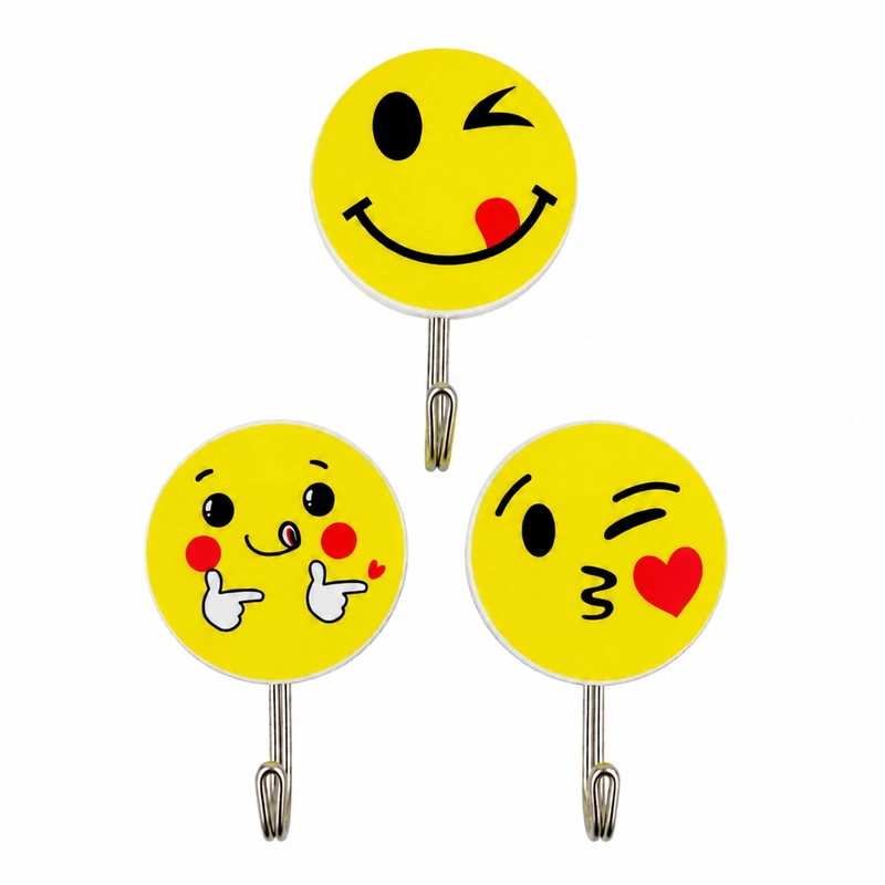 قلاب آویز آشپزخانه طرح ایموجی کد bb145 بسته 3 عددی 