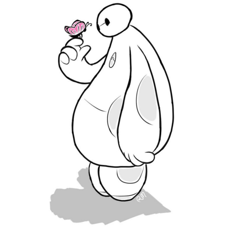استیکر لپ تاپ طرح baymax کد 1127