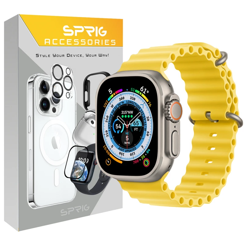 بند اسپریگ مدل Ocean مناسب برای ساعت هوشمند بلک تایم MG 88 Ultra