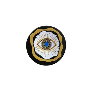 بشقاب دیوارکوب سفالی طرح چشم نظر کد 88