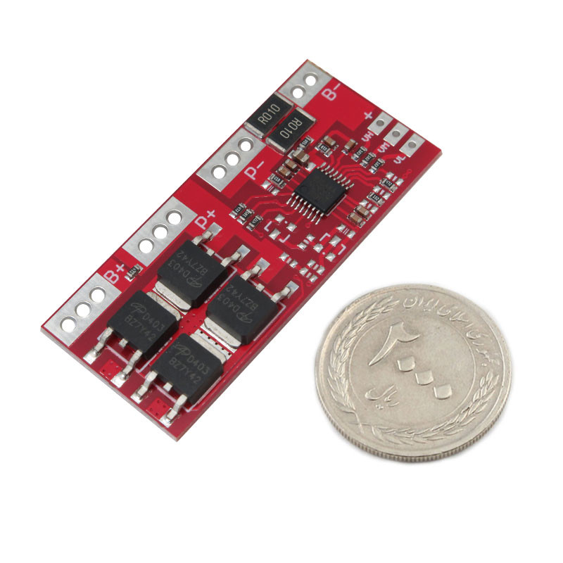 ماژول محافظ شارژ و دشارژ باتری لیتیومی مدل 4S-15A کد 4mos_red