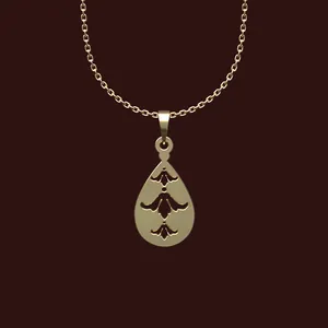 گردنبند طلا 18 عیار زنانه مدوپد مدل هندسی کد X2-1-1088