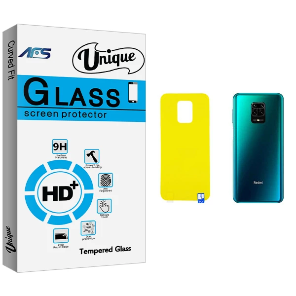 محافظ پشت گوشی ای اف اس مدل Unique Glass مناسب برای گوشی موبایل شیائومی Redmi Note 9s