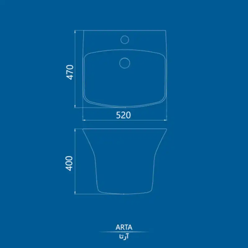 روشویی چینی کرد مدل آرتا 2023