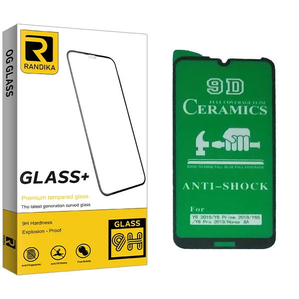 محافظ صفحه نمایش 9D راندیکا مدل GLD مناسب برای گوشی موبایل هوآوی y6 prime 2019 / y6s