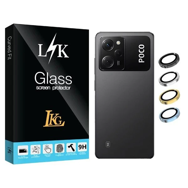 محافظ لنز گوشی ال کا جی مدل LKK Ringi مناسب برای گوشی موبایل  شیائومی Poco X5 Pro 5G