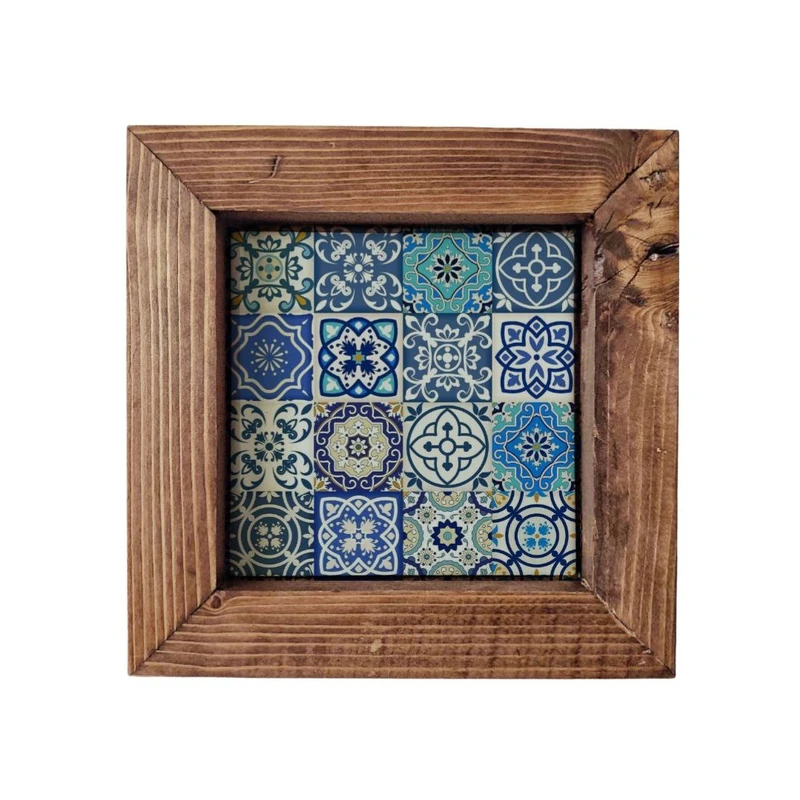 تابلو کاشی گلاک مدل اسلیمی طرح سنتی ایرانی کد FT36