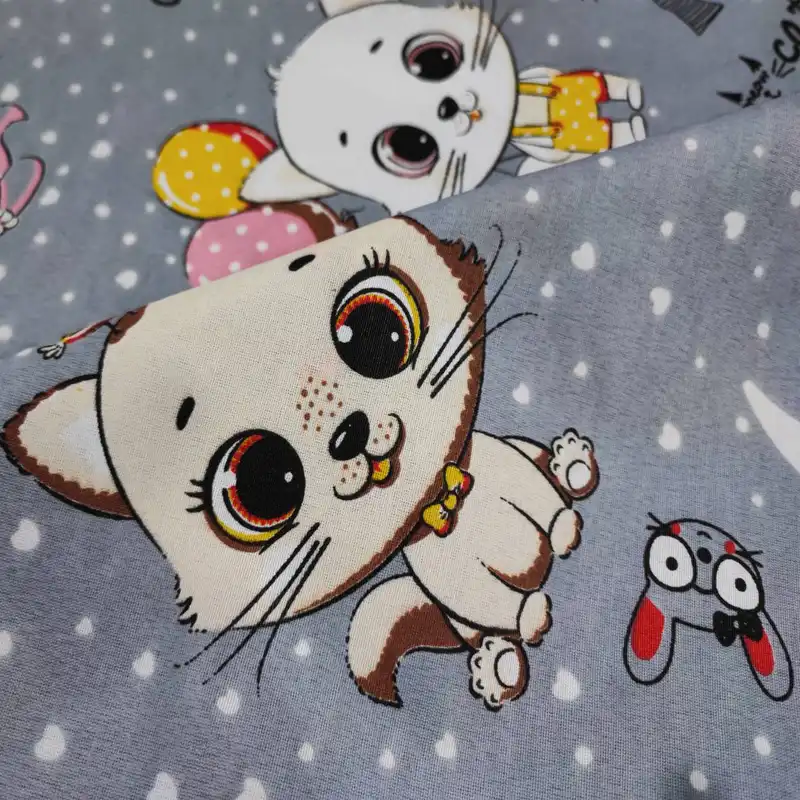 پارچه ملحفه مدل کودک طرح پیشی کد C