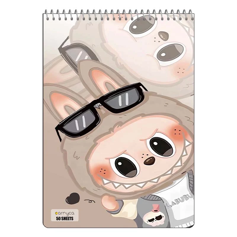 دفتر نقاشی 50 برگ سیمی کارنیکا طرح لابوبو Labubu کد 57412