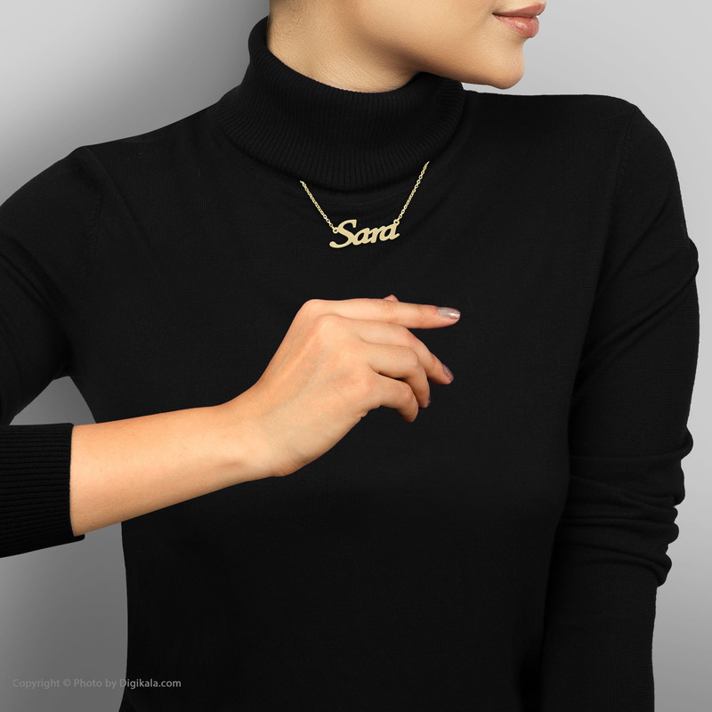 گردنبند آی جواهر طرح اسم سارا انگلیسی کد 1100107GE