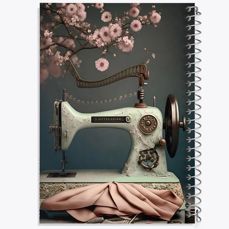 دفتر شطرنجی 50 برگ خندالو طرح چرخ خیاطی کد N2011