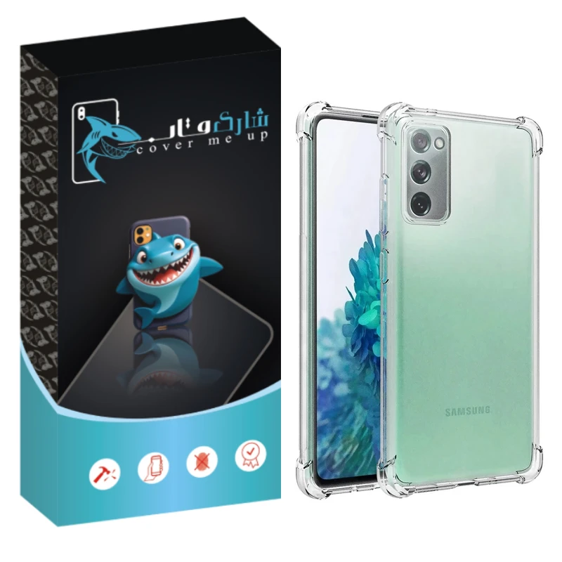 کاور شارک قاب مدل Crystal مناسب برای گوشی موبایل سامسونگ Galaxy A03s / A02s