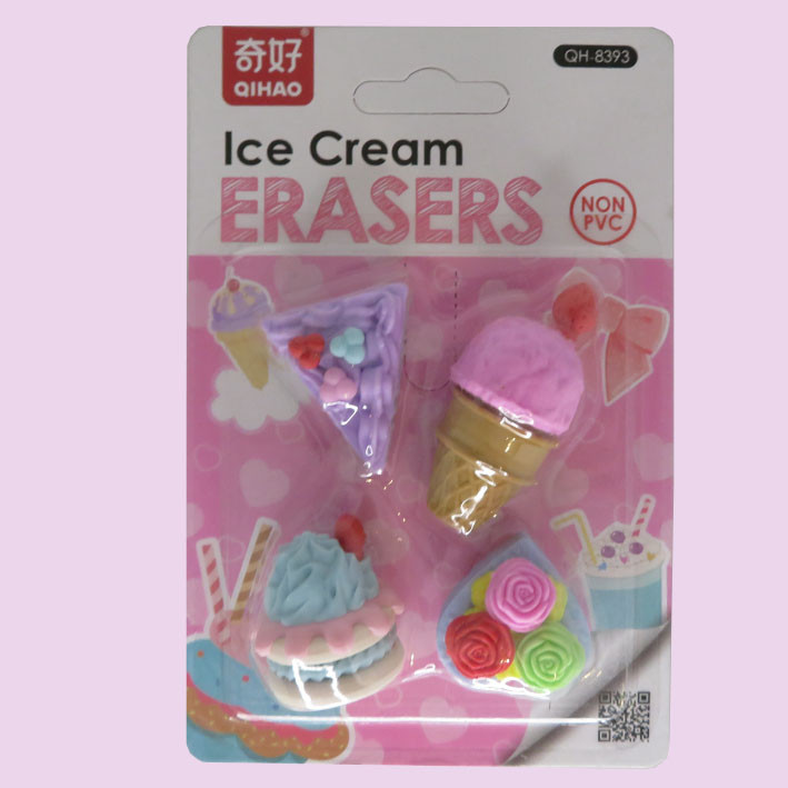 پاک کن مدل فانتزی مینیاتوری کیک بستنی دسر کد 02 مجموعه 4 عددی