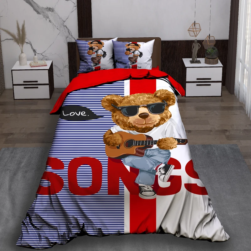 سرویس روتختی مدل خرس گیتاریست یک نفره 5 تکه