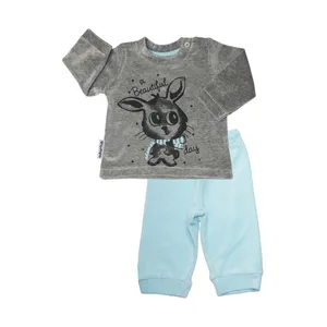  ست بلوز و شلوار نوزادی آدمک مدل خرگوش کد 1166321 رنگ فیروزه ای