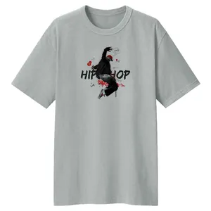 تی شرت لانگ آستین کوتاه زنانه مدل HIP HOP کد LL68 رنگ طوسی