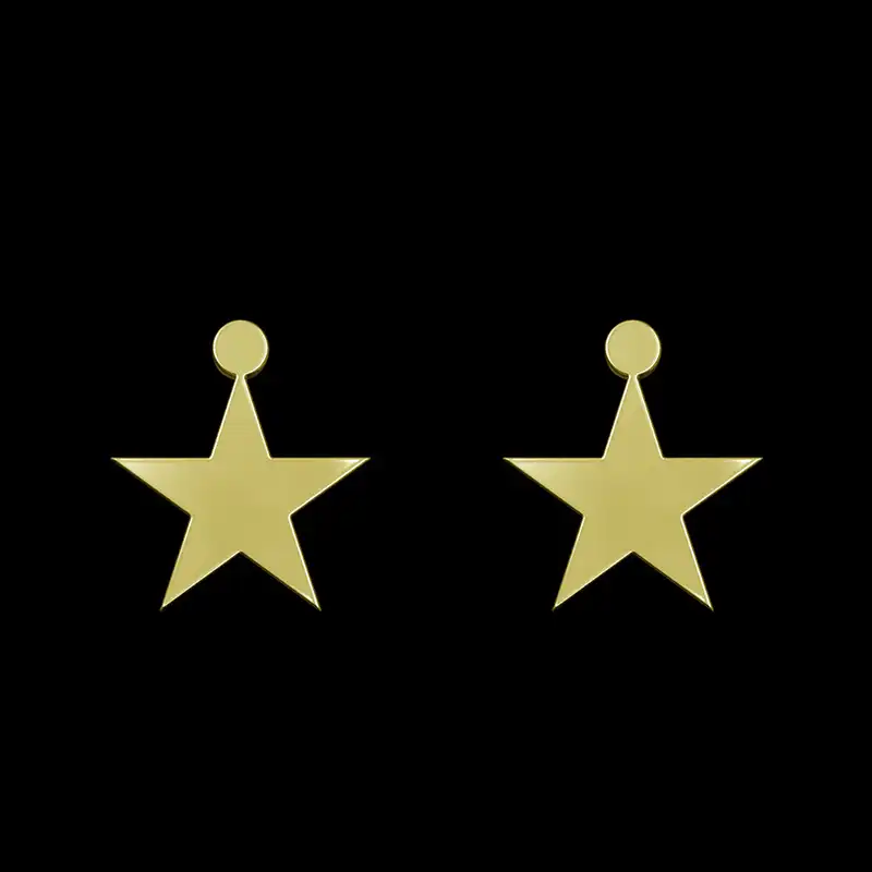 گوشواره طلا 18 عیار زنانه مدوپد مدل ستاره کد GA1-15350