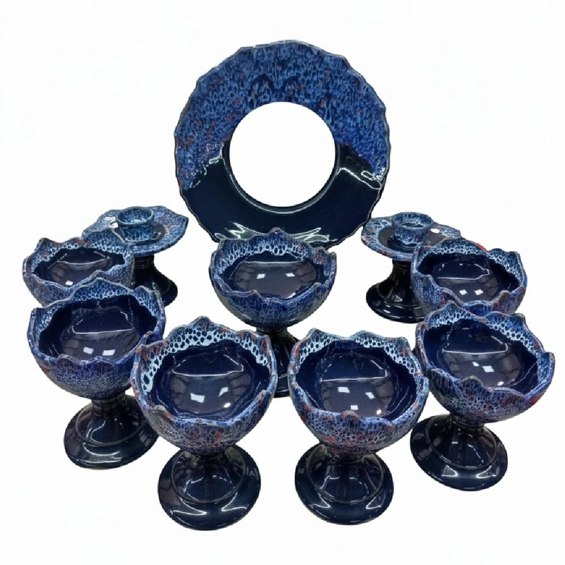 مجموعه ظروف هفت سین 10 پارچه مدل شره ای کد a54