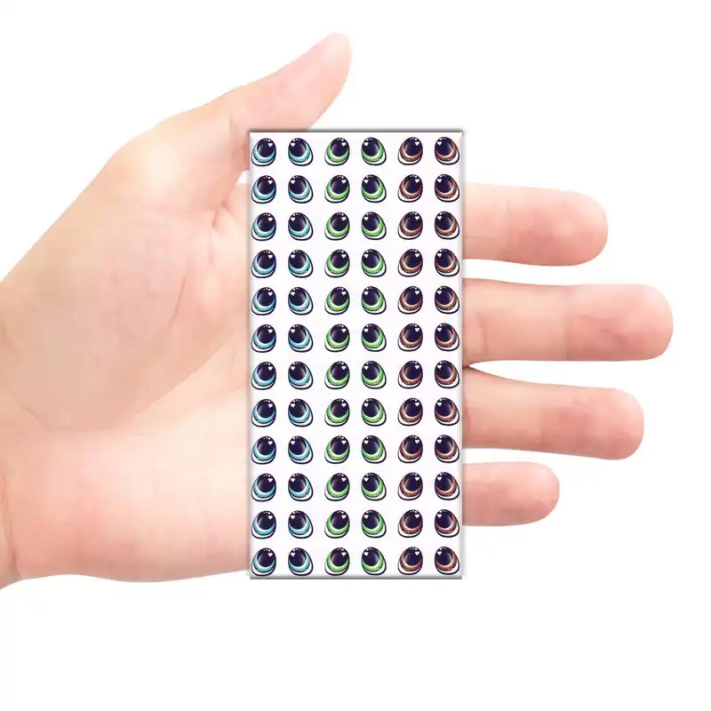 چشم عروسک مدل رزینی 7 میل کد 10 مجموعه 72 عددی