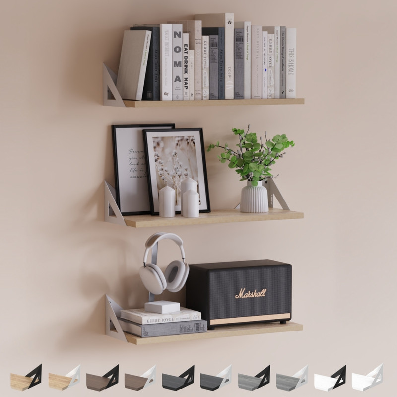 شلف دیواری دینیال مدل p.s مثلثی کد DN4015 مجموعه سه عددی