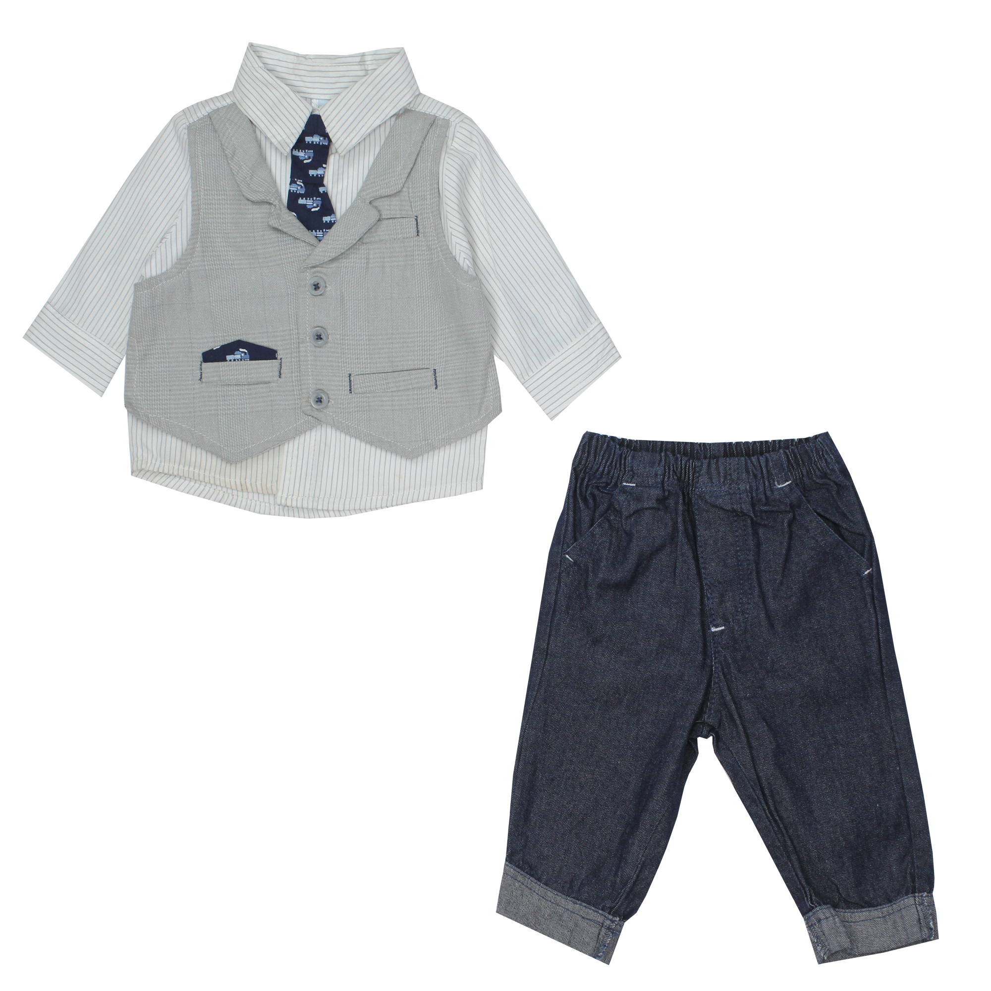 ست 3 تکه لباس نوزادی لیتل لد مدل TRN-001