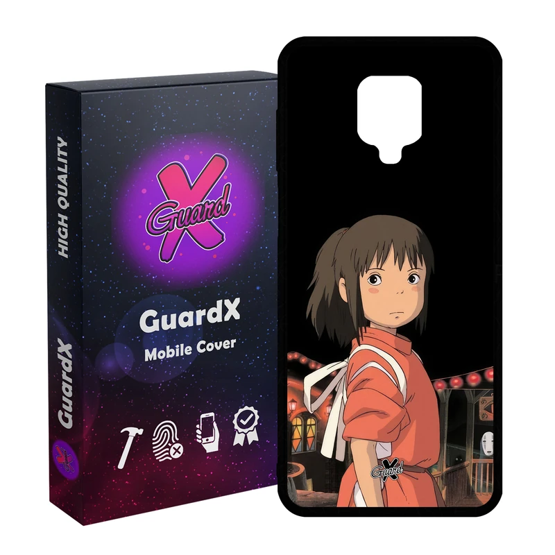 کاور گارد ایکس طرح Spirited Away Anime مدل Glass10574 مناسب برای گوشی موبایل شیائومی Redmi Note9 Pro/Note 9 Pro Max/Redmi Note 9S/MI Poco M2 Pro