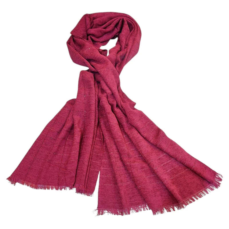 شال زنانه مدل لمه پنجره ای طرح لمه خطی کد 1000105642