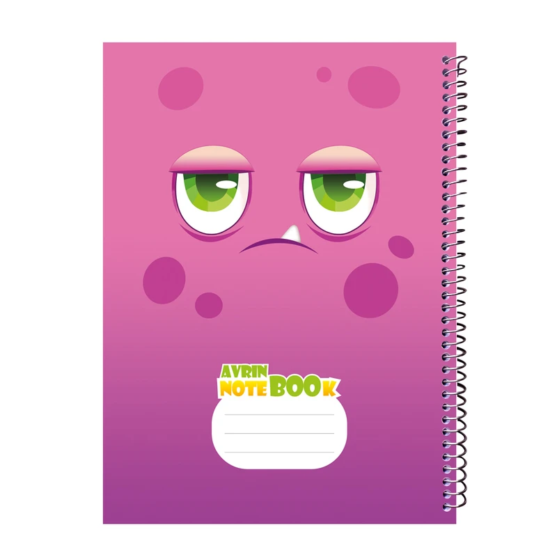 دفتر مشق 60 برگ اورین مدل فانتزی طرح هیولای غمگین