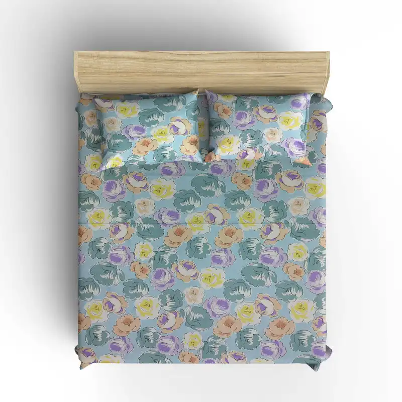 پارچه ملحفه طرح گل بستنی