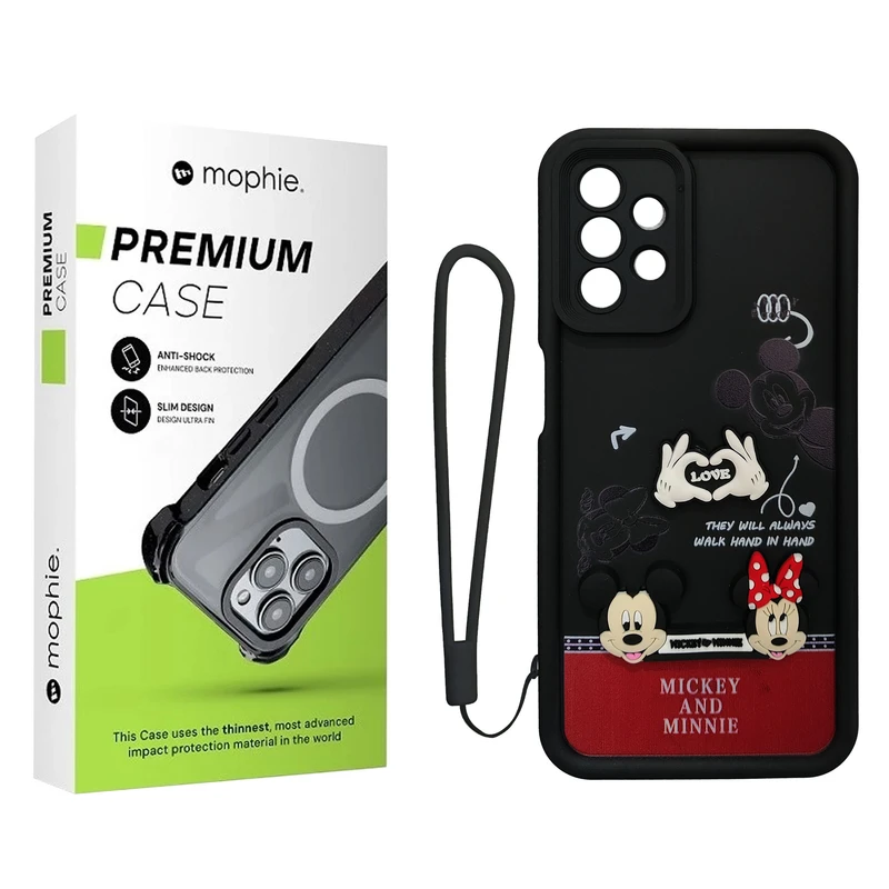 کاور موفی مدل Silicone Puffer Minni Mouse Strap مناسب برای گوشی موبایل سامسونگ Galaxy A13 به همراه بند