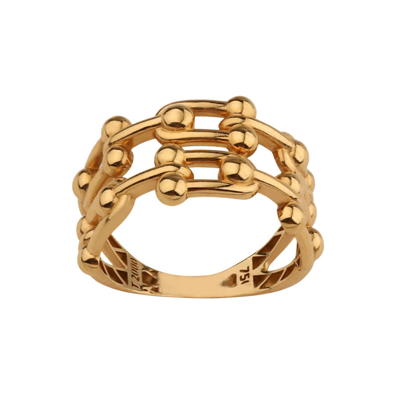 انگشتر طلا 18 عیار زنانه با طرح تیفانی صلاحی گلد مدل 16503 سایز 56