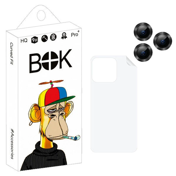 محافظ پشت گوشی بوک مدل new مناسب برای گوشی موبایل اپل IPHONE 13/13PRO به همراه محافظ لنز گوشی